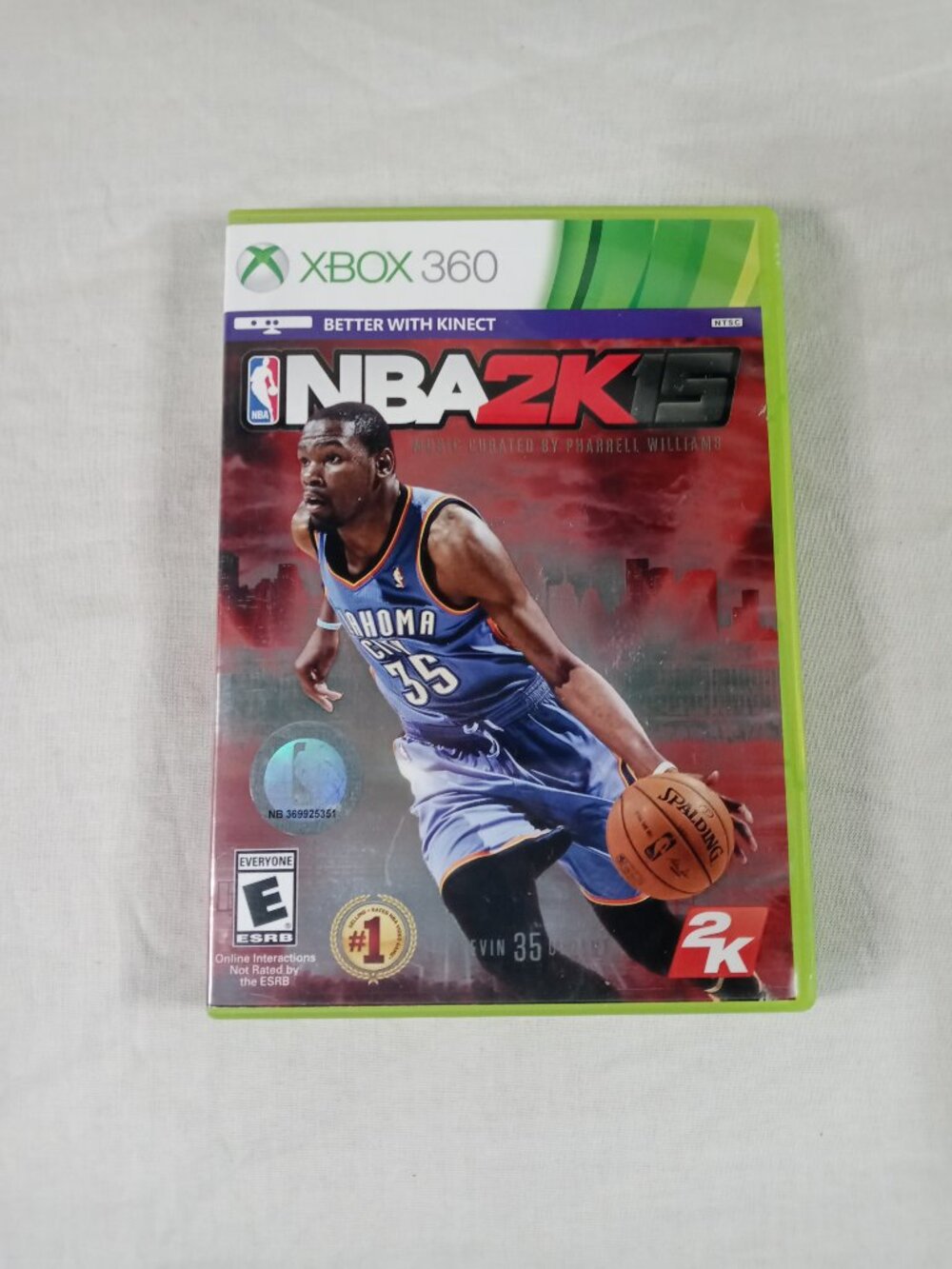 Microsoft Xbox 360 2014 NBA 2K15 Basketball Sports Kevin Durant 35 Game with DVD